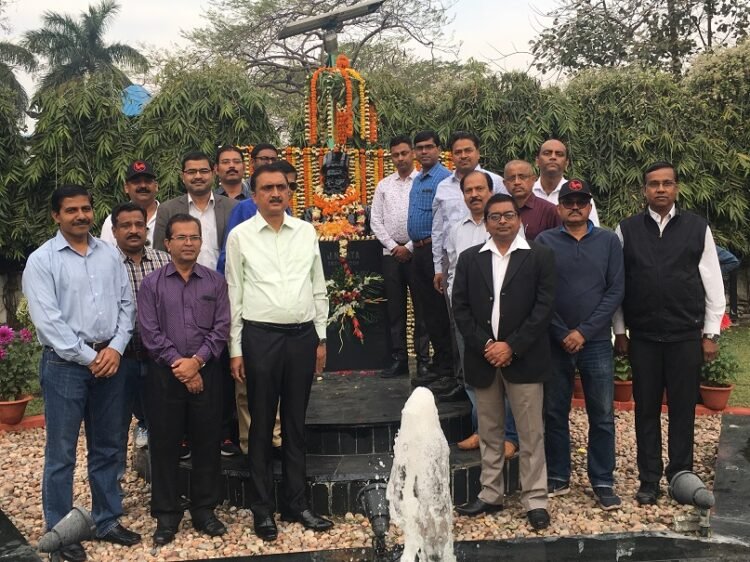 Homage to J N Tata at Administrative Building