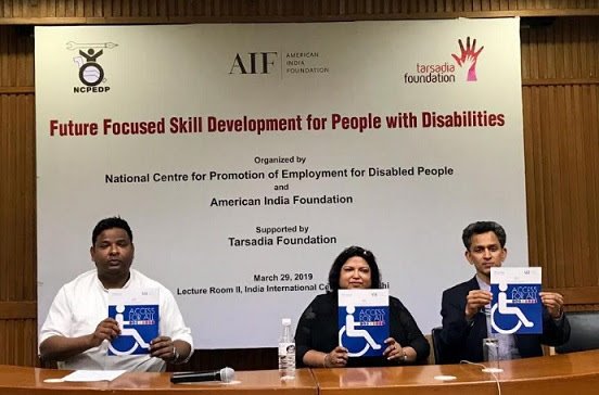 Arman Ali, NCPEDP, Anjlee Agarwal, Samarthyam, Hanumant Rawat, AIF (Right to Left)