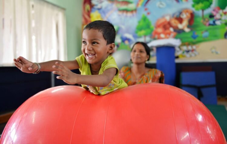 A Child with Cerebral Palsy at JSPL Foundation Asha The Hope Center