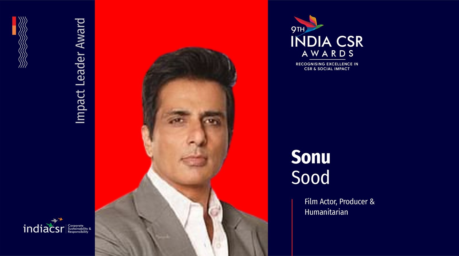 Sonu Sood honored with ‘India CSR Impact Leader Award’ - India CSR