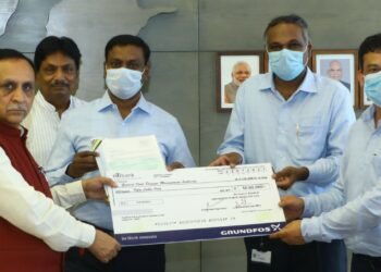 CSR: Grundfos India donates Rs. 50 lakh to Gujarat CM Relief Fund