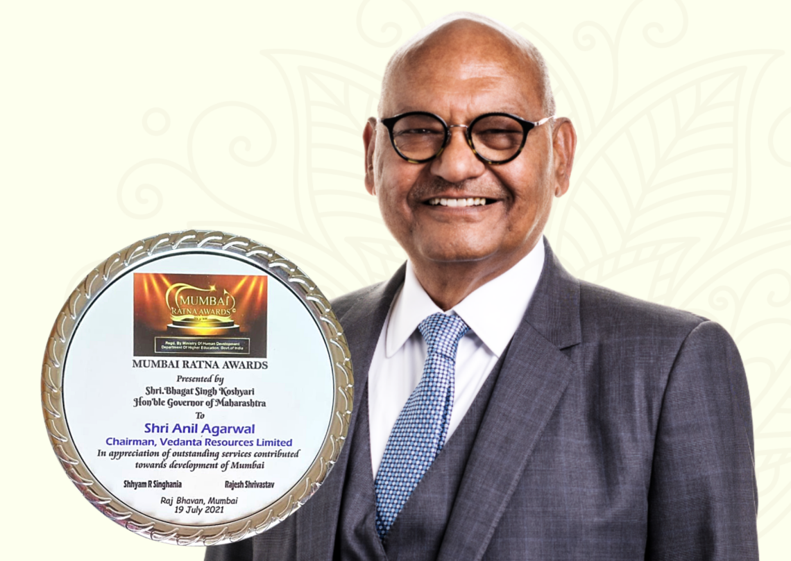 Anil Agarwal conferred with Mumbai Ratna Award by Governor of