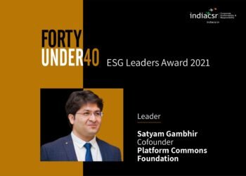 India CSR Forty under 40 ESG Leader: Satyam Gambhir, Cofounder – Platform Commons Foundation