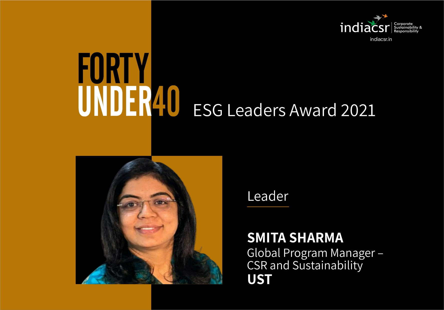 Smita Sharma, Global Program Manager-CSR and Sustainability at UTS