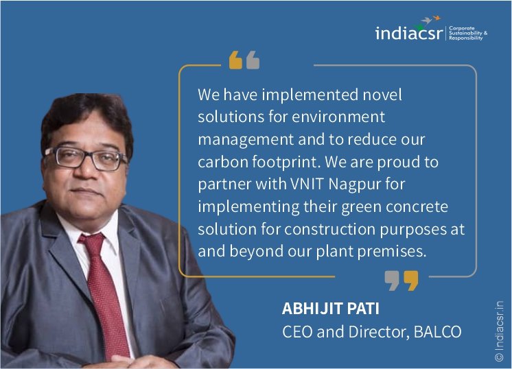 Waste to Wealth: BALCO using VNIT Nagpur green concrete solution for road construction 4 India CSR