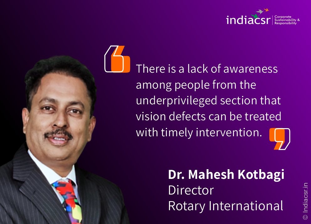 Rotary to provide 1 lakh free eyeglasses to the underprivileged: Dr. Mahesh Kotbagi, Director of Rotary International 2 India CSR