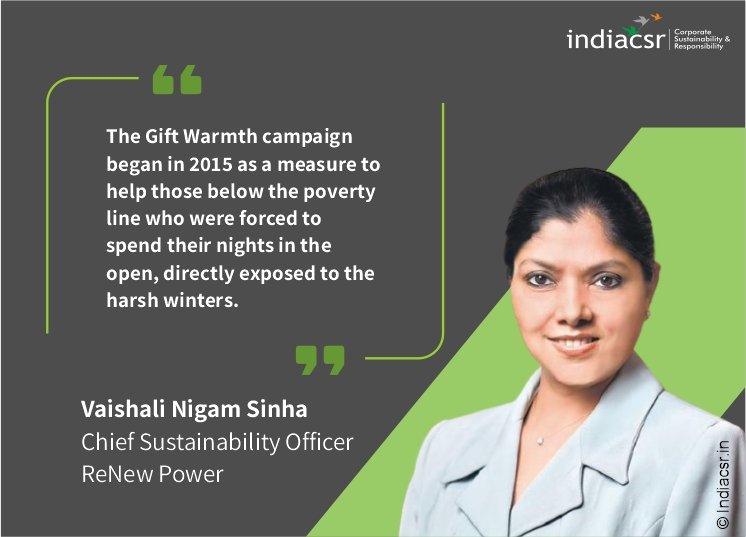 CSR: ReNew Power Launches 7th edition of Gift Warmth Campaign in 9 states, 2 lakh blankets to be distributed 2 India CSR