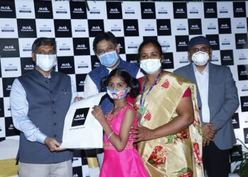 DLF Foundation distributes electronic tablet devices to underprivileged students in Chennai