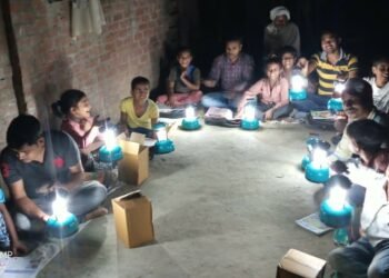 DCM Shriram Foundation distributes 300-plus solar lanterns to school children in UP