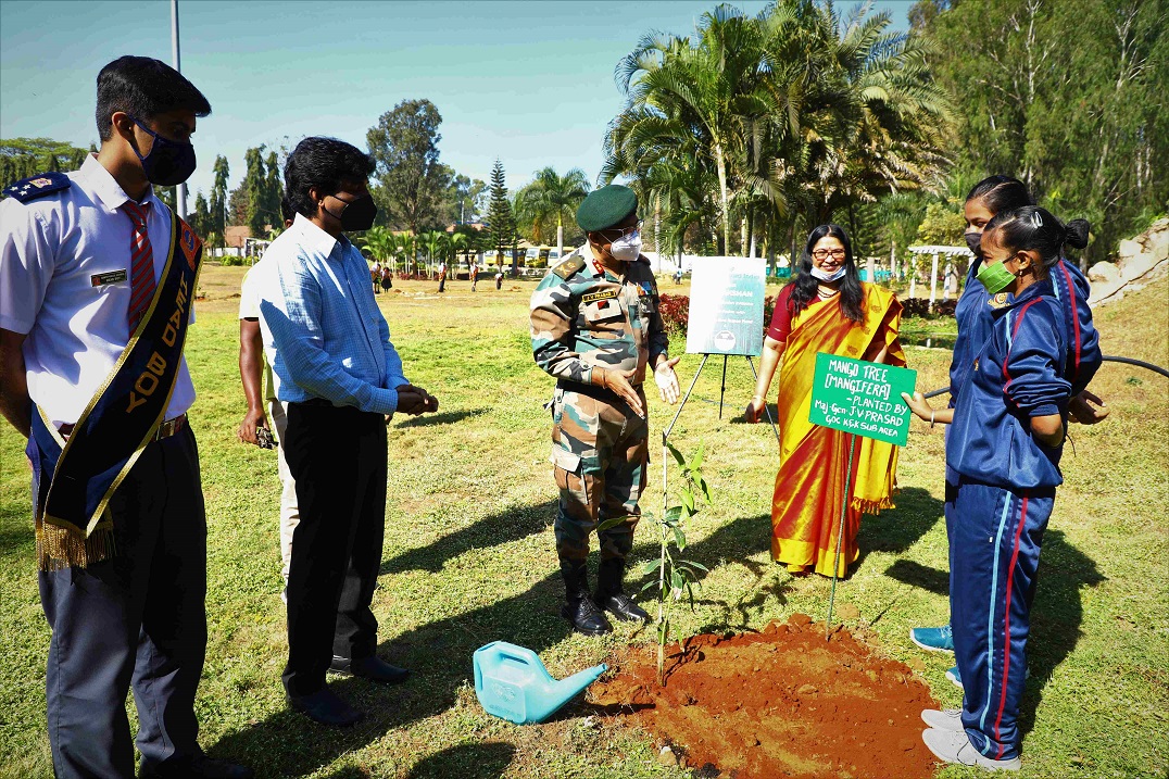 Pernod Ricard India commitment towards ensuring environmental sustainability 1 Major General J V Prasad, General Officer Commanding, Karnataka & Kerala Sub Area at the Plantation Drive