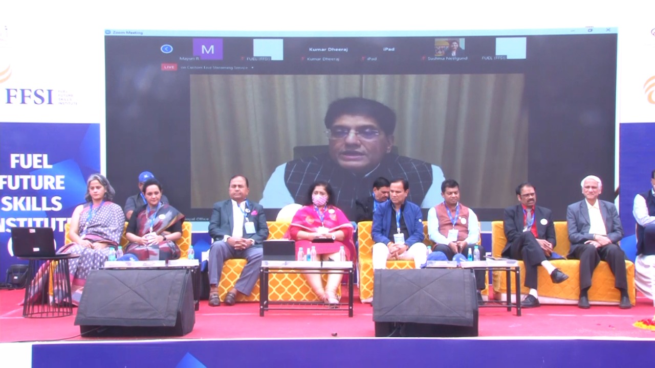 Our youth is fueling the nation's growth and providing solutions to the problems faced by India, says Piyush Goyal 1 Piyush Goyal, Union Minister of Commerce & Industry, Consumer Affairs, Food & Public Distribution and Textiles addressing the occasion.