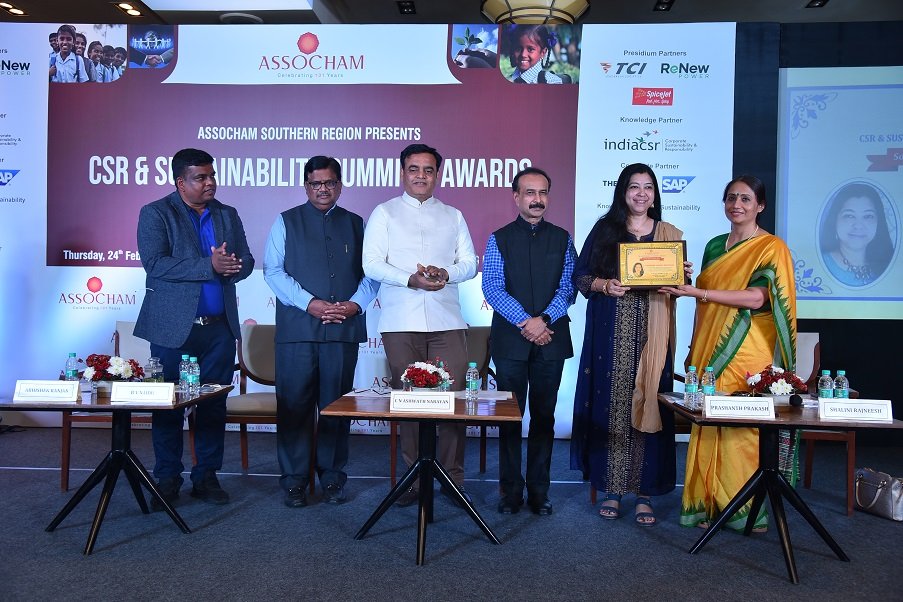 ASSOCHAM honors Chandrima Ganguly Dendukuri for contribution to CSR ...