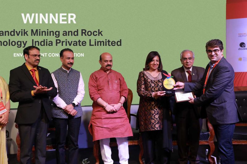India CSR Award to Sandvik Mining and Rock Technology for Environment Conservation 1 India CSR