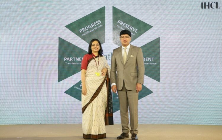 IHCL Outlines Goals for 2030 with commitment to Sustainability, Social Impact and Growth 1 L -R ( Ms Rupinder Brar, Additional DG, Ministry of Tourism, Govt. of India and Mr. Puneet Chhatwal, MD & CEO, IHCL) at the launch of Paathya by IHCL