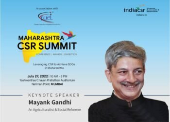 Mayank Gandhi who planted 2.5 Cr fruit trees to be a keynote speaker at Maharashtra CSR Summit 