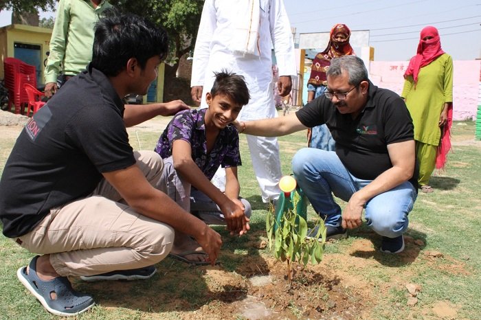 CSR: M3M Foundation plants 200 saplings in Govt. Girls' Middle School, Tauru, Nuh 2 India CSR