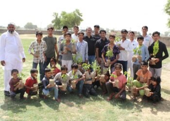 CSR: M3M Foundation plants 200 saplings in Govt. Girls’ Middle School, Tauru, Nuh