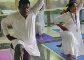 CSR: International Yoga Day celebrations at Techwave