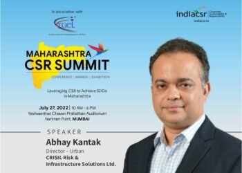 Abhay Kantak from Crisil to be a guest speaker at Maharashtra CSR Summit