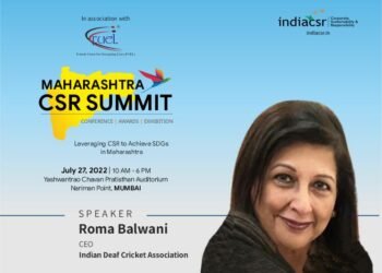 Roma Balwani, CEO, Indian Deaf Cricket Association to be a guest speaker at Maharashtra CSR Summit