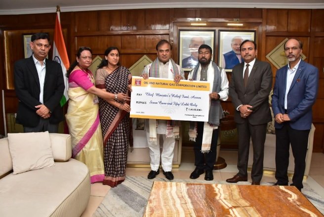 CSR: ONGC contributes 7.5 cr rupees to Assam Chief Minister’s Relief Fund 1 CSR: ONGC contributes 7.5 cr rupees to Assam Chief Minister’s Relief Fund