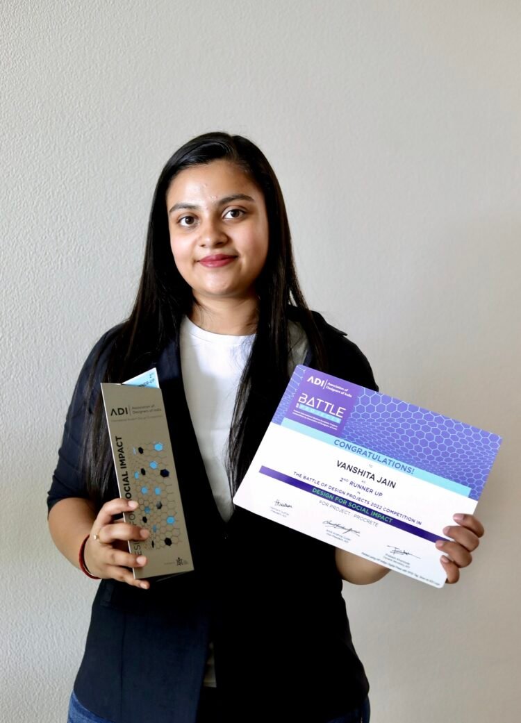 Vanshita Jain, 2019-2023, Undergraduate in Product Design (UGPD), School of Design at Pearl Academy. Image: India CSR