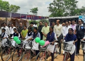 CSR: Aurobindo Pharma Foundation gives 800 Bicycles to Girl Students