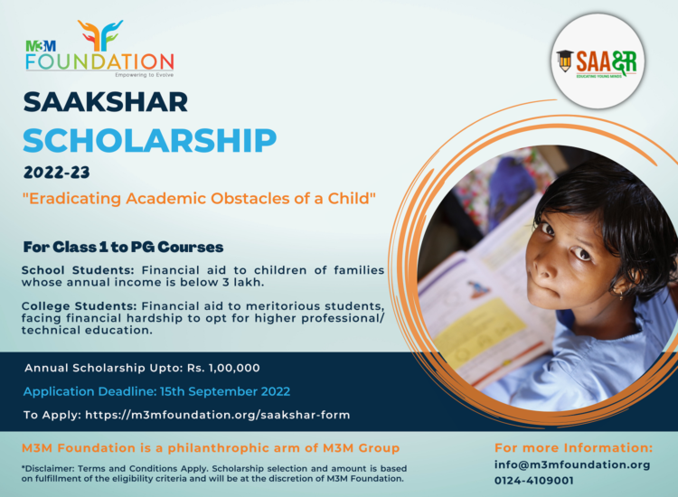Scholarship programme aims to harness and nourish the capabilities that lie within the children experiencing financial barriers to education