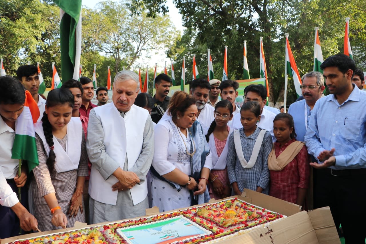 M3M Foundation assisted in the construction of this Tiranga park in the Swatantrata Senani Bhawan in Civil Lines, Gurugram. Photo: India CSR