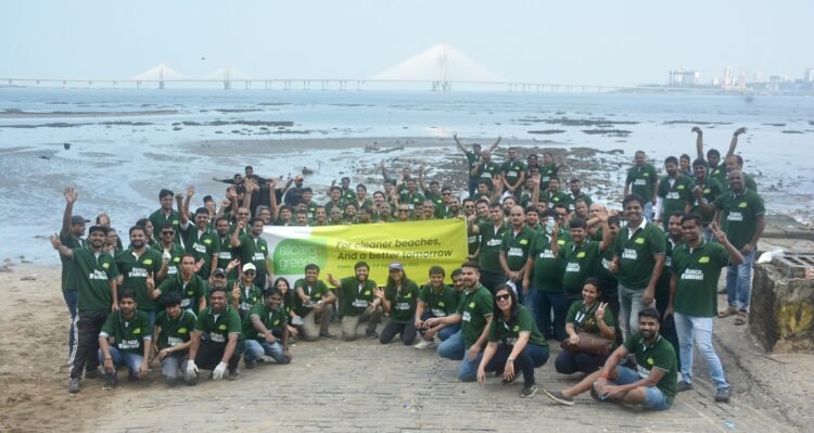 Around 200 employees picked up one ton of plastic waste which was sent for recycling.