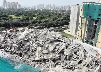 Recycling of 30000 tonnes of the Supertech Twin Towers demolition waste