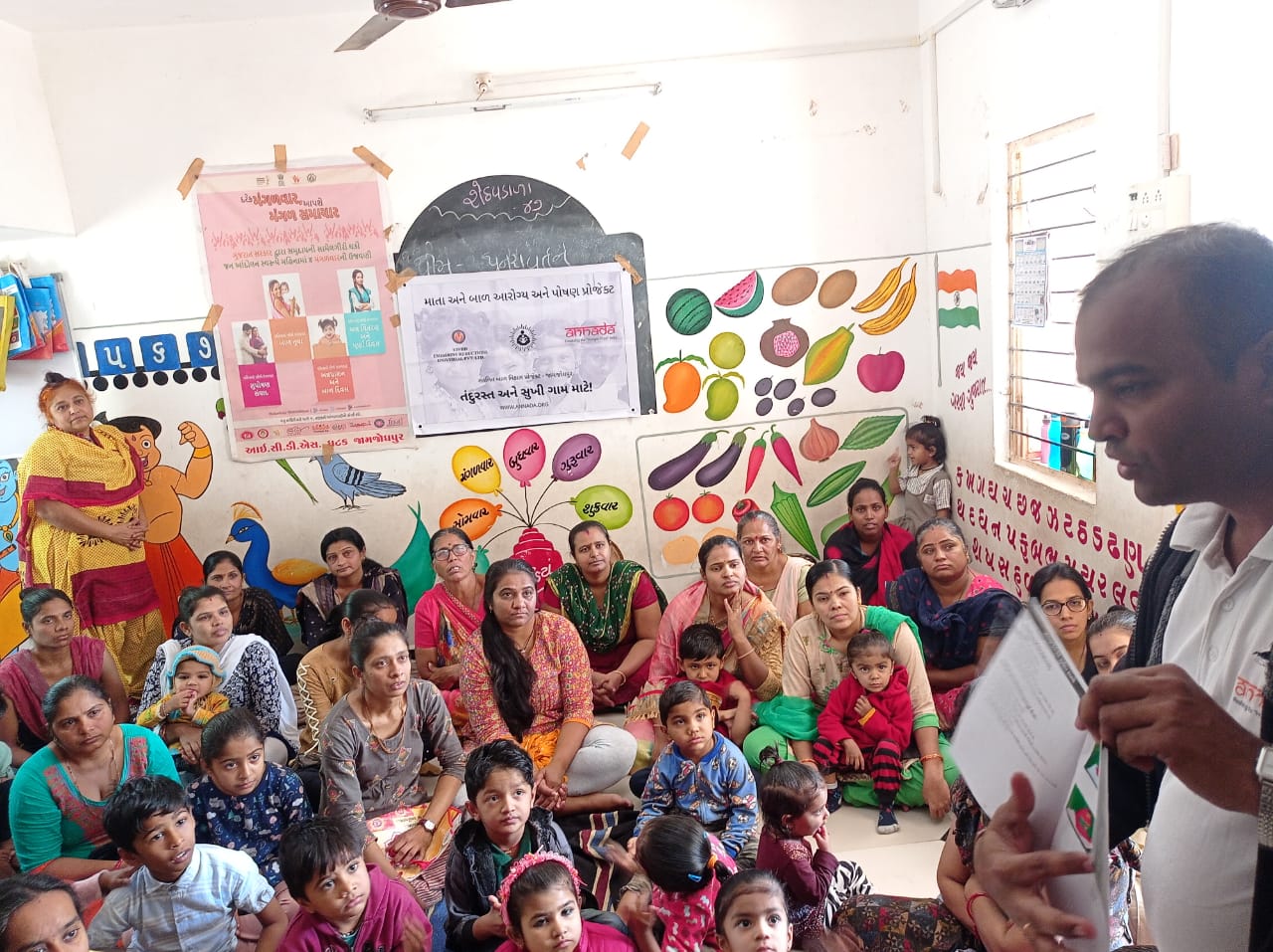 Sensitization about Health and Nutrition at Aanganwadi in Jamnagar, Gujarat