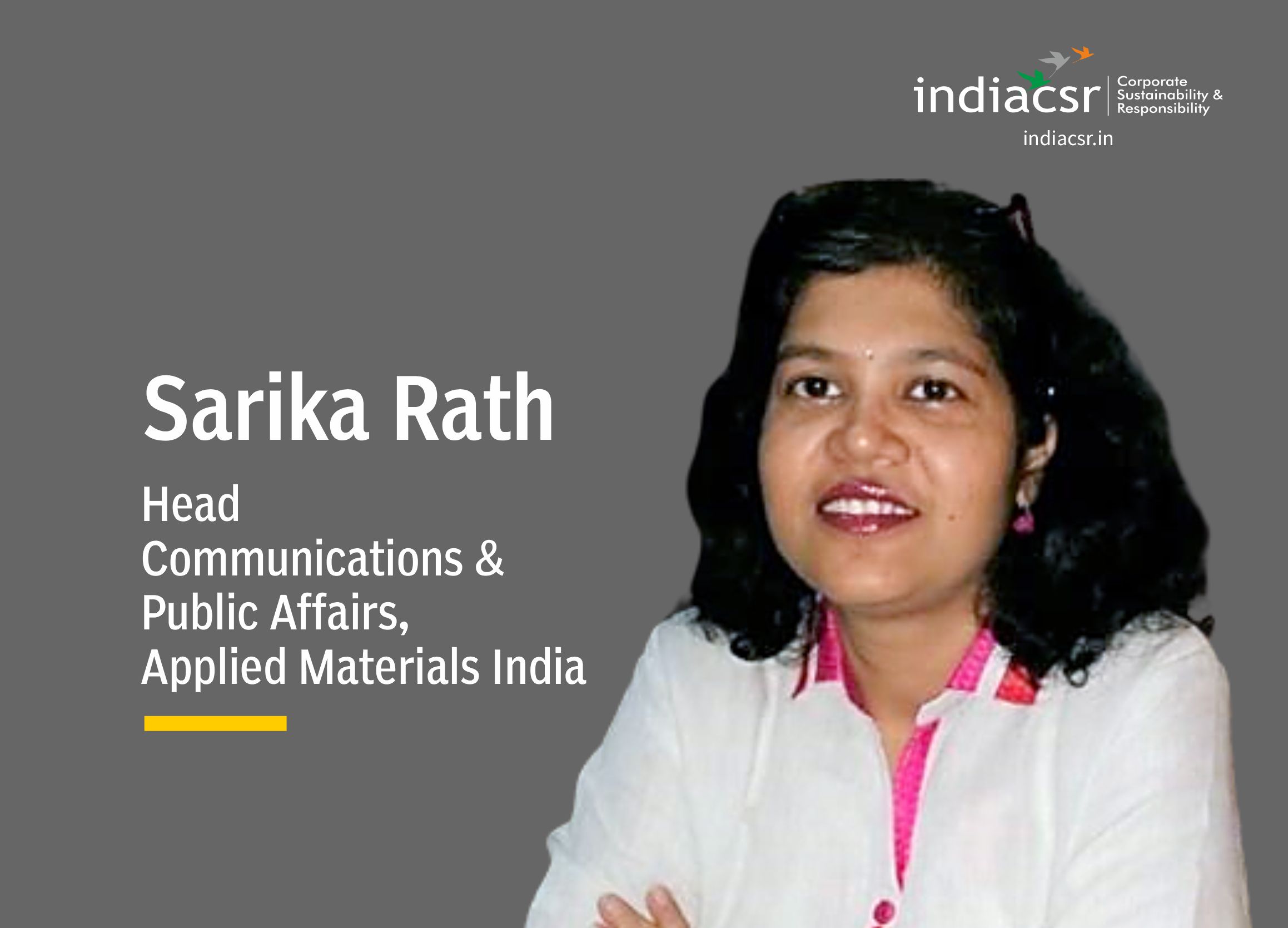 Sarika Rath, Head, Communications and Public Affairs, Applied Materials India