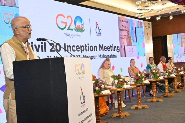Satyanand Mishra, Former CIC, at CIVIL-20 India 2023 Working Committee Meeting in Nagpur