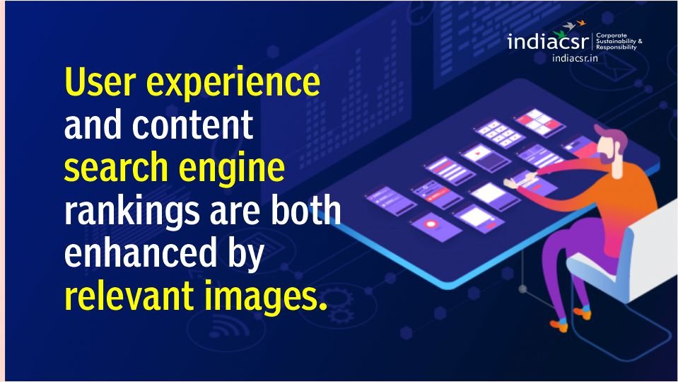 User experience and content search engine rankings are both enhanced by relevant images.