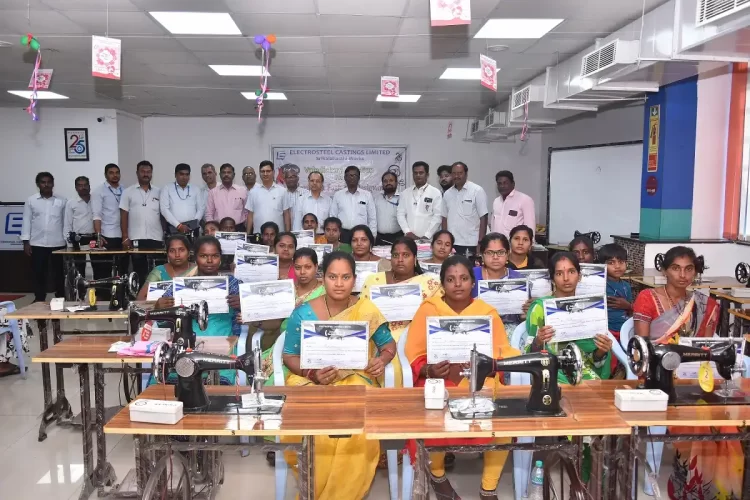 CSR: Electrosteel Castings Empowers Tirupati Women with Sewing Training and Machines