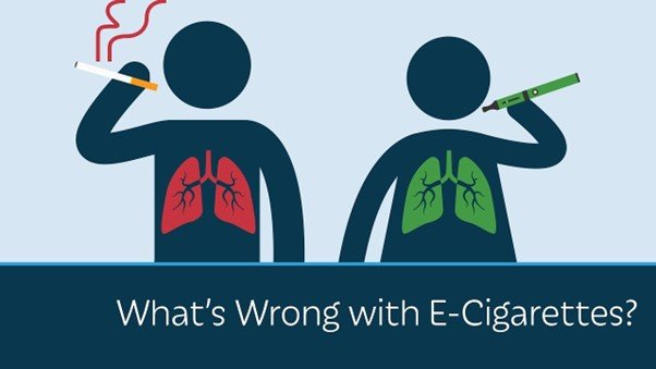Which is more harmful: e-cigarettes or regular cigarettes 1 Electronic cigarettes first appeared in 2003. They immediately won the popularity of smokers because the manufacturers claimed the harmlessness of the devices and the ability to get rid of nicotine addiction.