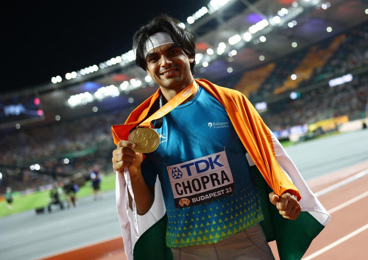 Neeraj Chopra becomes first Indian to win gold at World Athletics Championships 2023 1 Neeraj Chopra