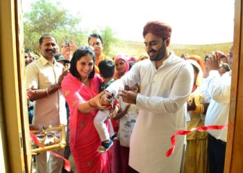 Ex Maharawal of Jaisalmer Chaitanya Raj Singh inaugurating the Women’s Cooperative Centre - PRABHA