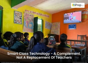 a visual representation of students engaging with digital content on iPrep Digital Class, a Smart Classroom Solution