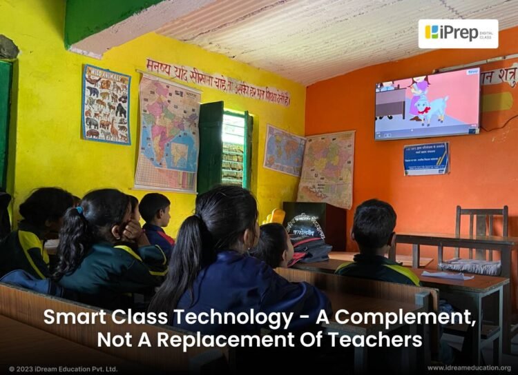 a visual representation of students engaging with digital content on iPrep Digital Class, a Smart Classroom Solution