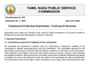 TNPSC Group 4 Recruitment 2024