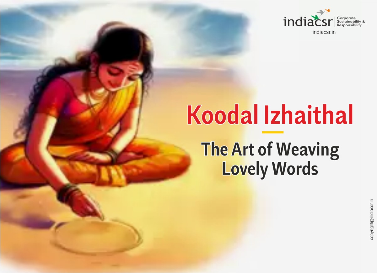 Koodal Izhaithal: The Art of Weaving Lovely Words - Tamil Culture 1 Koodal Izhaithal is an ancient Tamil practice that revolves around love and destiny. In this intriguing game, a young girl in love would close her eyes and attempt to draw a circle on the ground using her fingertip. If the line formed a perfect circle, it was believed that she would be united with her lover. However, if the two ends of the line didn’t meet, it indicated potential failure in the affair. The earliest references to this practice date back to the Sangam period (around the second century CE), found in works like Kalithogai and Mutholayiram. Interestingly, religious texts also describe how devotees sought divine love through similar “koodal lines.”