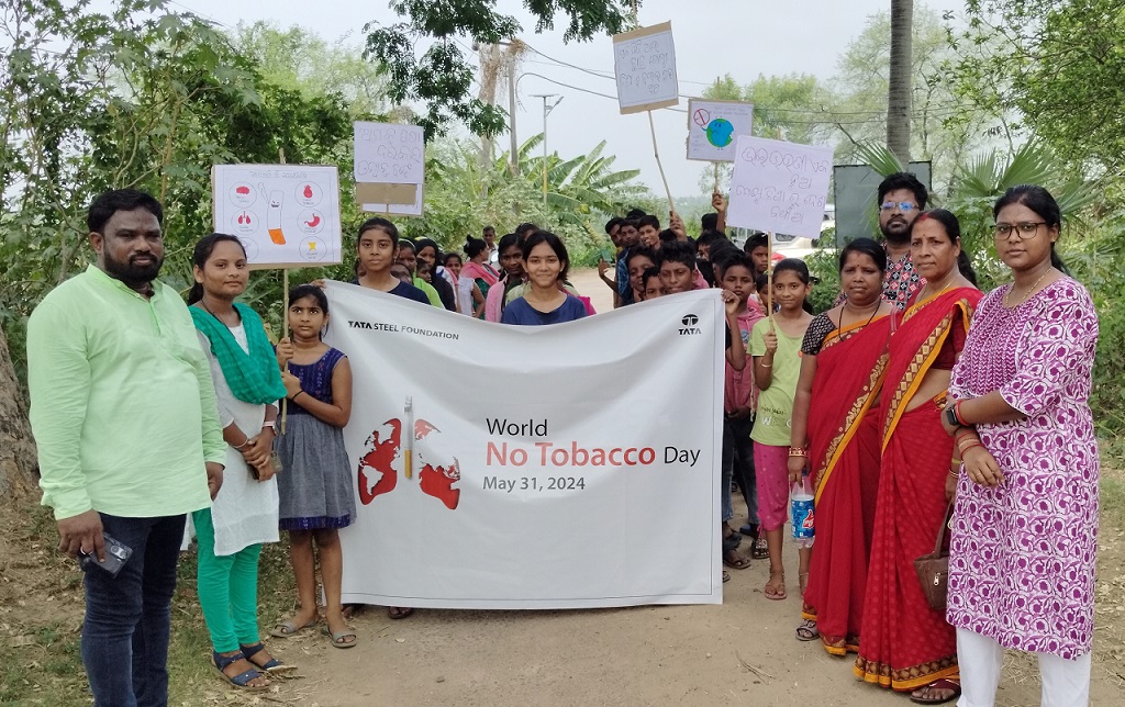 Tata Steel Foundation's  Impactful Awareness Campaign on World No Tobacco Day 