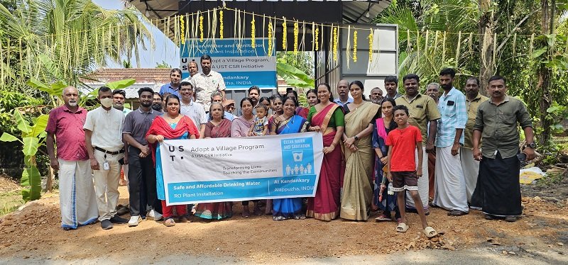 UST hands over water treatment plants to Kandankary and Vezhapra villages in Kerala. Mithrakkari, Oorukary villages had received water treatment plants earlier this year.

