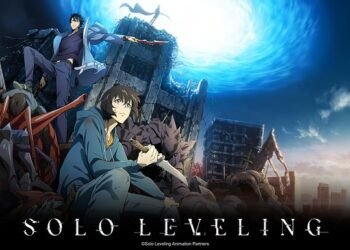 Solo Leveling's official poster with Sung JinWooa and other monsters.