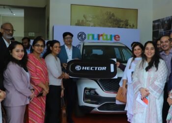 JSW MG Motor India Gifts MG Hector to BML Munjal University for Student Upskilling