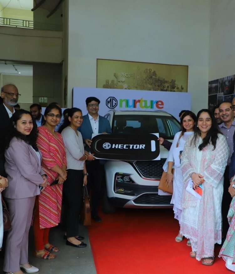 JSW MG Motor India Gifts MG Hector to BML Munjal University for Student Upskilling