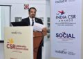 Rusen Kumar, Founder and Managing Director of India CSR, delivers a compelling talk on the concept of Country Social Responsibility at the 14th India CSR Leadership Summit in New Delhi on August 22, 2024.