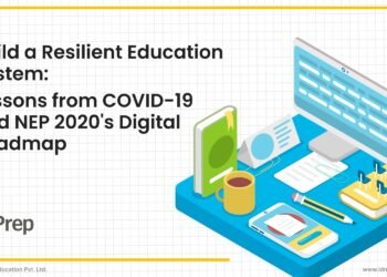 Cover image for a blog post about building a resilient education system using Learning Management Systems (LMS) in alignment with the NEP 2020 digital roadmap